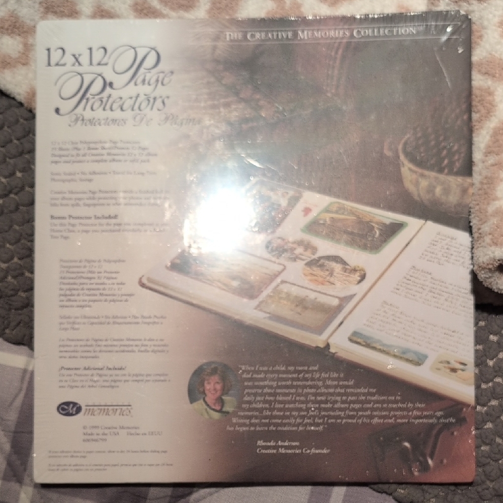 Creative Memories Page Protectors - Cream and Brown